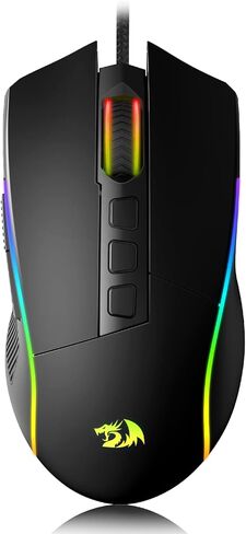 Redragon Gaming Mouse, Wired Gaming Mouse 16,000 DPI Opitacl Sensor, Mouse with Fire Button, Macro Editing Programmable RGB Ergonomic Mouse for Laptap/PC/Mac in Saudi Arabia