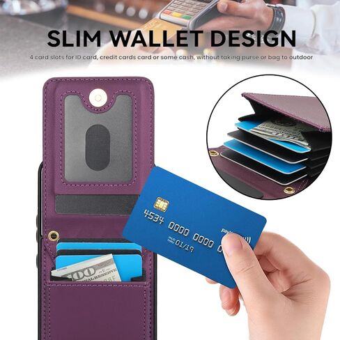 Phone Case for Samsung Galaxy S22 5G Wallet Cover with Tempered Glass Screen Protector Credit Slot Card Holder Crossbody Strap Stand RFID Blocking S 22 22S 4G G5 6.1 inch Women Men Girls Rose Gold in Saudi Arabia