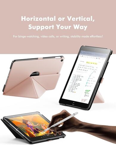 INFILAND Case for iPad 10.2 Inch 9th/8th/7th Generation, Slim Foldable Book-Style Cover with Horizontal and Vertical Stand, Protective Case for iPad 10.2 (2021/2020/2019) (Black) in Saudi Arabia