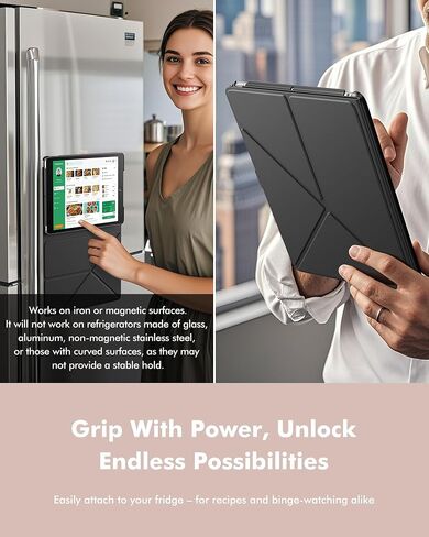 INFILAND Case for iPad 10.2 Inch 9th/8th/7th Generation, Slim Foldable Book-Style Cover with Horizontal and Vertical Stand, Protective Case for iPad 10.2 (2021/2020/2019) (Black) in Saudi Arabia