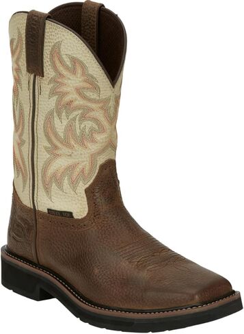 Justin Men's Driller Western Work Boot Steel Toe Dark Brown 11.5 D(M) US in Saudi Arabia