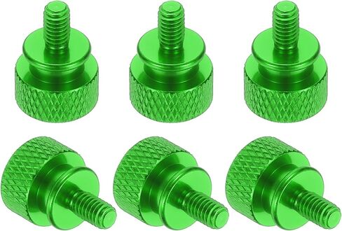 meccanixity 6 pcs m4x8mm knurled thumb screup case case thould leghen chanen sced sloy aluminium for case pc ، green in Saudi Arabia