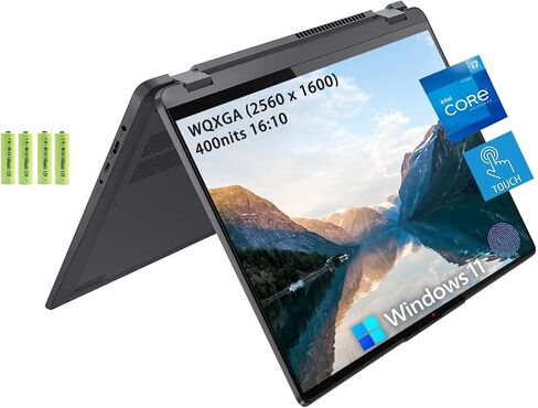 Lenovo 2023 Flex 5 16" 2.5K WQXGA (2560 x 1600) 2-in-1 Touchscreen Laptop, 12th Gen Intel 10-Core i7-1255U, 16GB RAM, 1TB PCIe SSD, Backlit KB, Fingerprint, WiFi 6, BT 5.0, Windows 11, w/Battery in Saudi Arabia