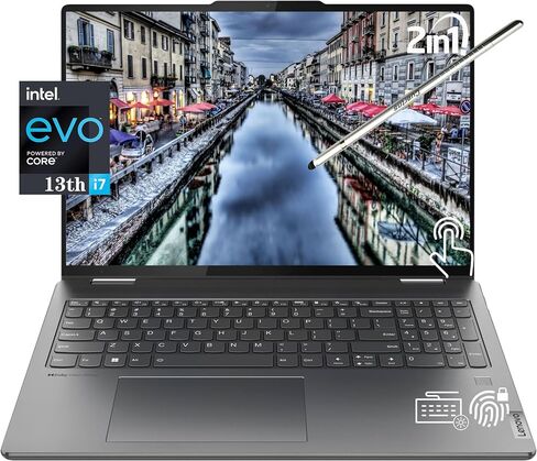 Lenovo Yoga 7i 2-in-1 16" 2K LCD Touchscreen Laptop, Intel Ultra 7 256V(Beats i9-14900k, Upto 47 Tops), AI Copilot, 16GB LPDDR5X RAM, 1TB SSD, Backlit KB, Wi-Fi 7, BT 5.4, W/128 PSD&Stylus, Win11 PRO in Saudi Arabia