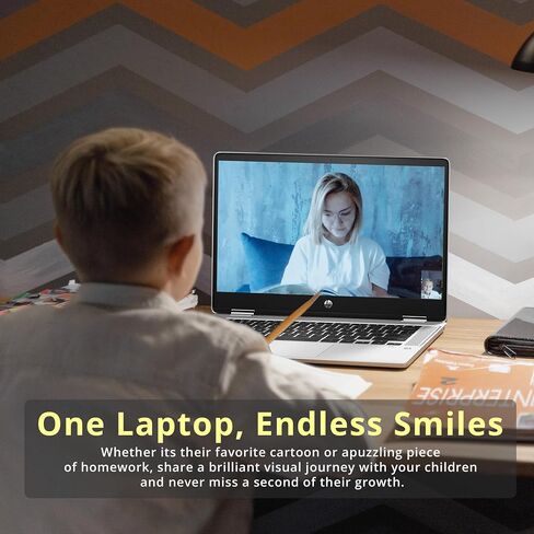 HP Chromebook X360 2-in-1 Laptop, 14" HD Touchscreen, Intel Celeron N4500, 4GB DDR4, 64GB eMMC, Intel UHD Graphics, 720P Webcam, Wi-Fi, Long Battery Life, Chrome OS, Silver (Renewed) in Saudi Arabia