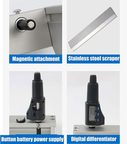 100/150/200/300mm Digital Display Film Applicator, Stainless Steel Wet Film Preparation Device, with Micrometer, 1-6000μm Adjustable, Graduation Value 1μm (100mm) in Saudi Arabia
