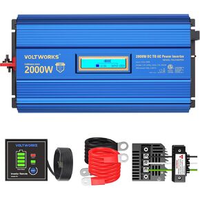 4000W Wave GENTERTER REVERTER 24V DC إلى 110 فولت 120 فولت العابر 7000W ذروة ذروة 2S ، FCC المعتمدة ، 4AC منافذ ، شحن سريع in Kuwait