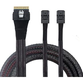 SFF-8654 8i to Twin SFF-8643 Connectors Splitter Cable Fast Data Exchange for IT Professional in Saudi Arabia