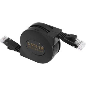 5FT CAT7 Retractable Ethernet Cable with RJ45 Connector Port - RJ45 Adapter 600MHz Cable with Flexible Rubber Coating, 10Gbps Network Cable for Lag-Free Gaming, Streaming & Office Use 2-Pack in Saudi Arabia