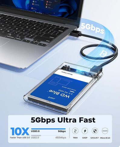 ORICO 128GB SSD و Clear USB 3.0 2.5 "حزمة محرك الأقراص الثابتة in Kuwait