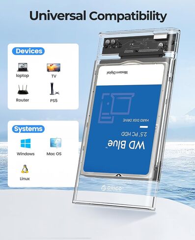 ORICO 128GB SSD و Clear USB 3.0 2.5 "حزمة محرك الأقراص الثابتة in Kuwait
