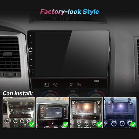 Radio Joying Car Radio to Toyota Tundra 2007-2013 & Toyota Sequoia 2008-2018 Android 13 Car Stereo 10.1 "توصيل شاشة تعمل باللمس واللعب مع Carplay & Android Auto و SWC و AM/FM Radio (JY-TT167N4) in Kuwait