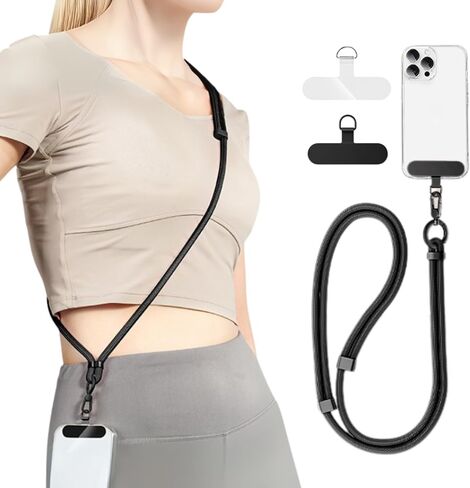 Moyad Crossbody Phone Lanyard ، حزام الهاتف الخليوي المضاد للسرقة مع علامة تبويب Tether لـ iPhone ، حامل الرقبة العالمي القابل للتعديل in Kuwait