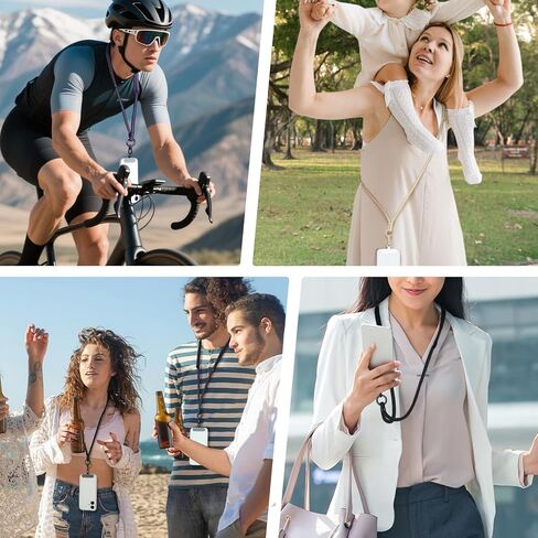 Moyad Crossbody Phone Lanyard ، حزام الهاتف الخليوي المضاد للسرقة مع علامة تبويب Tether لـ iPhone ، حامل الرقبة العالمي القابل للتعديل in Kuwait