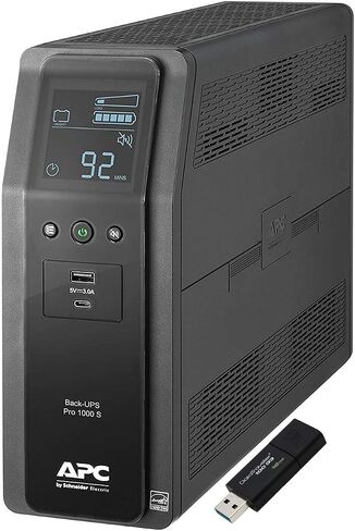 APC Sine Wave UPS Pretch Backup & Gurge Protector ، 1000VA ، APC Backups Pro (BR1000MS) بما في ذلك 16 جيجابايت Datatraveler in Saudi Arabia