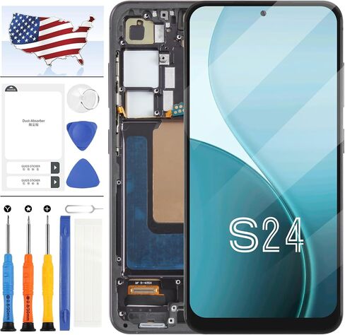 TFT for Samsung Galaxy S24 5G Screen Screen ، شاشة LCD لشاشة Samsung S24 SM-S921U S921A S921W LCD Display Touch Screen Digitizer Kit مع إطار [بدون بصمة] in Saudi Arabia