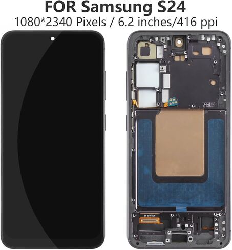 TFT for Samsung Galaxy S24 5G Screen Screen ، شاشة LCD لشاشة Samsung S24 SM-S921U S921A S921W LCD Display Touch Screen Digitizer Kit مع إطار [بدون بصمة] in Saudi Arabia
