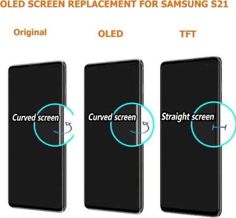 OLED for Samsung Galaxy S21 4G/5G Screen Replacement for Samsung S21 5G LCD Display G991 SM-G991U G991W LCD Digitizer Touch Assembly Black مع إطار (مع وظيفة البصمة) in Saudi Arabia