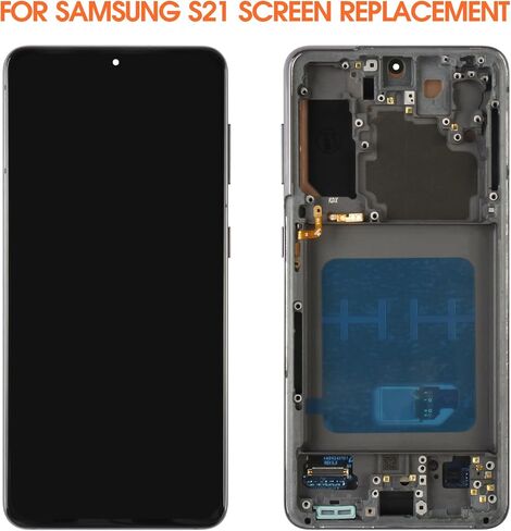 OLED for Samsung Galaxy S21 4G/5G Screen Replacement for Samsung S21 5G LCD Display G991 SM-G991U G991W LCD Digitizer Touch Assembly Black مع إطار (مع وظيفة البصمة) in Saudi Arabia