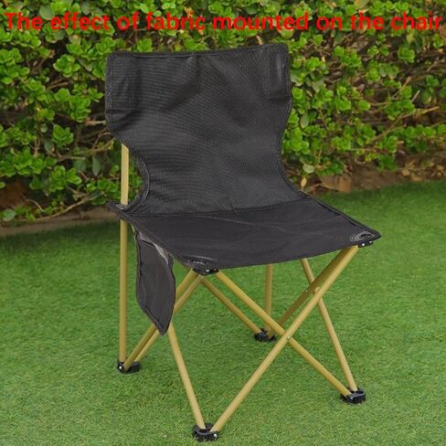 GORGECRAFT Medium Size Camp Chair Replacement Fabric Oxford Cloth Outdoor Folding Chair Seat Replacements 512X610mm White Waterproof High Back Camping Chair Cover for Hiking Backpacking Sports in Saudi Arabia