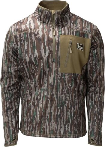 Banded 1/4 Zip Mid Layer Fleece Pullover-Timber-XL in Kuwait