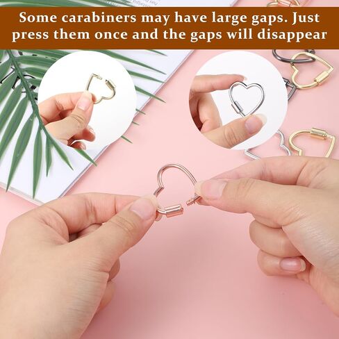 10 PCs على شكل قلب على شكل قلب معادن برغي قلب مفتاح القلب مقاطع حقيبة الظهر شاقتها إكسسوارات أجهزة Carabiner للخدمة in Saudi Arabia