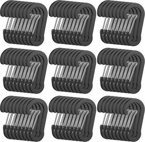 Blulu 72pcs مقاطع Carabiner Bulk 2 بوصة ربيع صغير صغير carabiner مقطع الألومنيوم خفيفة الوزن على شكل D لسلسلة مفاتيح تسلق الصيد المشي لمسافات طويلة في الهواء الطلق in Saudi Arabia