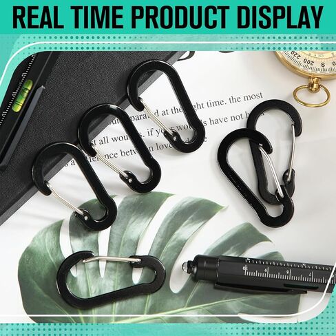 Blulu 72pcs مقاطع Carabiner Bulk 2 بوصة ربيع صغير صغير carabiner مقطع الألومنيوم خفيفة الوزن على شكل D لسلسلة مفاتيح تسلق الصيد المشي لمسافات طويلة في الهواء الطلق in Saudi Arabia