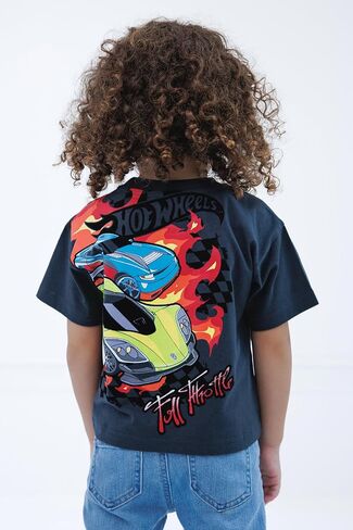 تي شيرت برسومات للأطفال الصغار/الصغار/الكبار من Hot Wheels مكون من 3 قطع in Kuwait