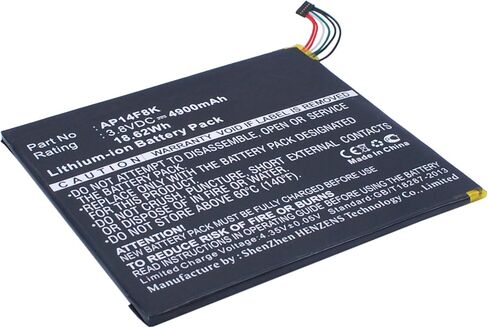 Synergy Digital Tablet Battery, Compatible with Acer Iconia Tab B1-810 Tablet, (Li-Pol, 3.8V, 4900mAh) Ultra High Capacity, Replacement for Acer AP14F8K Battery in Saudi Arabia