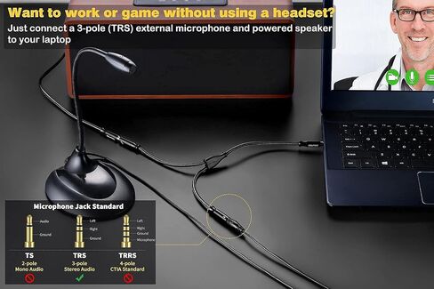Headphone Mic Splitter, 3.5mm TRRS Splitter with Separate Headphone and Mic Jack, 3.5mm Combo Audio Adapter 2 Female to 1 Male Compatible to Xbox One Smartphone PC Tablet Ps4 Gaming-10 inch in Saudi Arabia