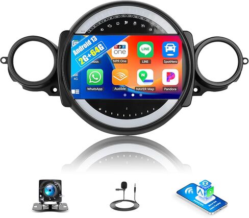 ستيريو سيارة أندرويد لميني نادي R55/Mini Cooper R56 2007-2013 2G+64G مع Carplay Android Auto Mirror Link 9 Inch Touchnen in Saudi Arabia