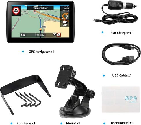 شاشة تعمل باللمس اللاسلكية المحمولة ، شاشة تعمل باللمس 7 بوصة للسيارة مع A-Ppple Carplay & Android Auto مع التنقل في نظام تحديد المواقع العالمي (GPS) ، والتحكم الصوتي ، والبلوتوث in Saudi Arabia