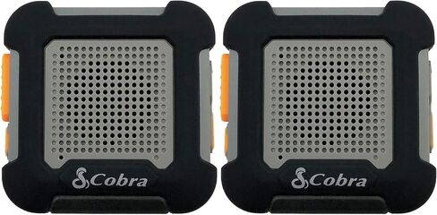 Cobra ACT220B Chat Tag Rock Wearable Walkie Talkies - Waterproof, Hands Free, Rechargeable, Long Range 12-Mile Two Way Radio Set (2 Pack) in Saudi Arabia
