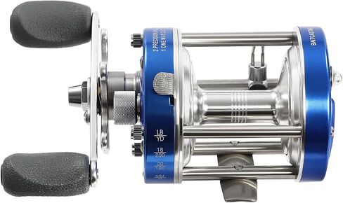 Round Baitcasting Hearing Benle Size 50 التقليدية بكرة عذبة المياه العذبة بالمياه الملحية Inshore Surf Trolling Trolling لسمك السلور ، المسكي ، باس ، Pike ، 5.2: 1 نسبة تروس in Saudi Arabia