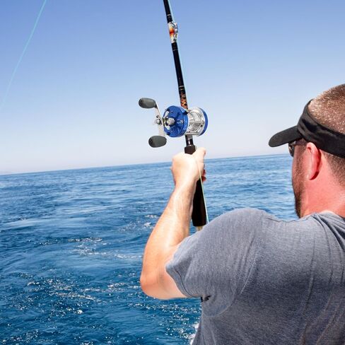 Round Baitcasting Hearing Benle Size 50 التقليدية بكرة عذبة المياه العذبة بالمياه الملحية Inshore Surf Trolling Trolling لسمك السلور ، المسكي ، باس ، Pike ، 5.2: 1 نسبة تروس in Saudi Arabia