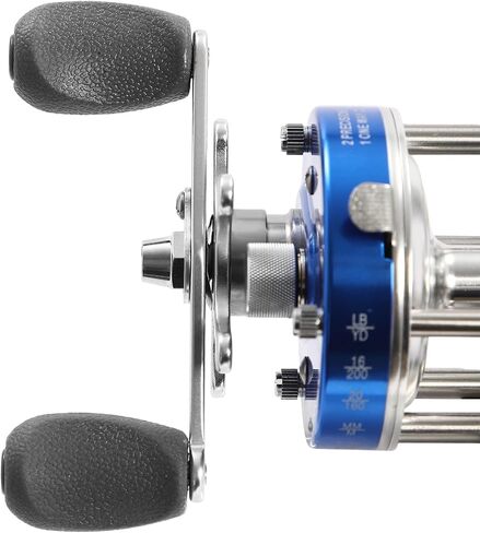 Round Baitcasting Hearing Benle Size 50 التقليدية بكرة عذبة المياه العذبة بالمياه الملحية Inshore Surf Trolling Trolling لسمك السلور ، المسكي ، باس ، Pike ، 5.2: 1 نسبة تروس in Saudi Arabia