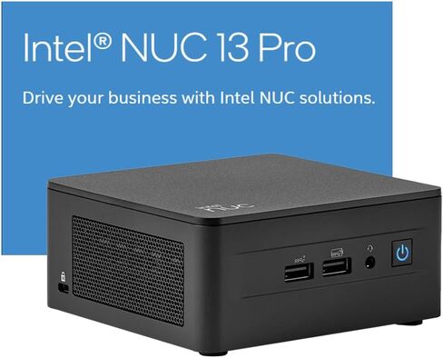 Intel NUC 13 Pro Kit NUC13ANHi7 Business Tall Mini PC Desktop Computer, 13th Gen 12-Core i7-1360P, 64GB DDR4 RAM, 2TB PCIe SSD, WiFi 6, Bluetooth 5.3, Windows 11 Pro, AZ-XUT Cable in Saudi Arabia