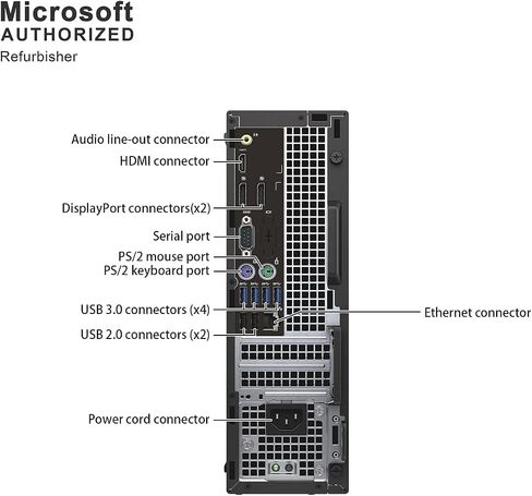 Dell Optiplex 7050 SFF Desktop PC Intel I7-7700 4-Cores 3.60GHz 32GB DDR4 2TB SSD WIFI BT HDMI DUEL MONUST Support Windows 11 Pro Exclude (متجدد) in Saudi Arabia