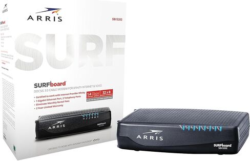 ARRlS Surfboard SBV3202 DOCSIS 3.0 Cable Modem, Certified for Xfinity Internet & Voice (Renewed) in Saudi Arabia