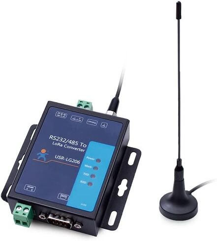 Serial RS232 RS485 to LoRa Converters Point to Point LoRa Modems USR-LG206-P (USR-LG206-H-P 803Mhz~930Mhz X 1 PCS) in Saudi Arabia