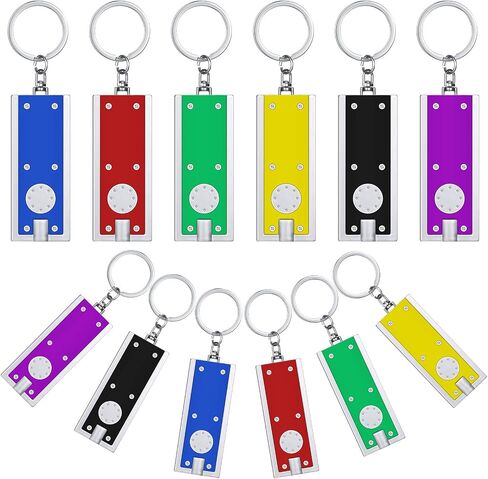 Mudder 12 PCS Mini LED Ceychains Light Torch Torch Forch Key Ring Light Bear -key Stain Light Flash Flight for Camping Outdoor Gift (Bright) in Kuwait