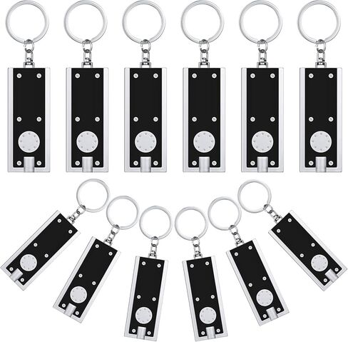 Mudder 12 Pcs Mini LED Keychains Light Torch Flashlight Key Ring Portable Key Chain Flash Light for Camping Outdoor Gift(Bright) in Saudi Arabia