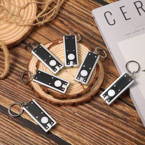 Mudder 12 Pcs Mini LED Keychains Light Torch Flashlight Key Ring Portable Key Chain Flash Light for Camping Outdoor Gift(Bright) in Saudi Arabia