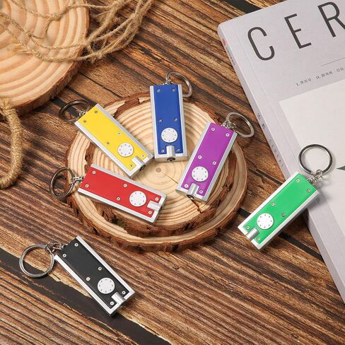 Mudder 12 PCS Mini LED Ceychains Light Torch Torch Forch Key Ring Light Bear -key Stain Light Flash Flight for Camping Outdoor Gift (Bright) in Kuwait