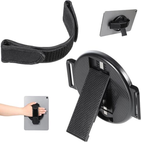 Tablet Stand with Hand Strap 360 Degree Rotating Sticky Tablet Stand Fastening Handle Grip with Adhesive Patch Multi-Angle Adjustable Universal Tablets Hand Strap Holder for All 7-11" Tablets in Saudi Arabia