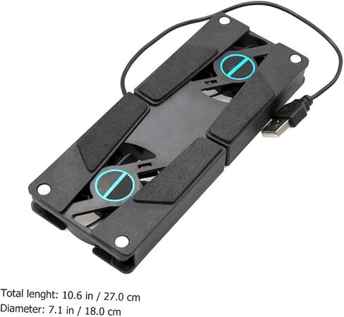 2PCS USB Laptop Cooling Pad with Dual Quiet Fans Ventilated Support Stand for Students Travelers Businessmen Compatible with Laptops and Game Consoles in Saudi Arabia