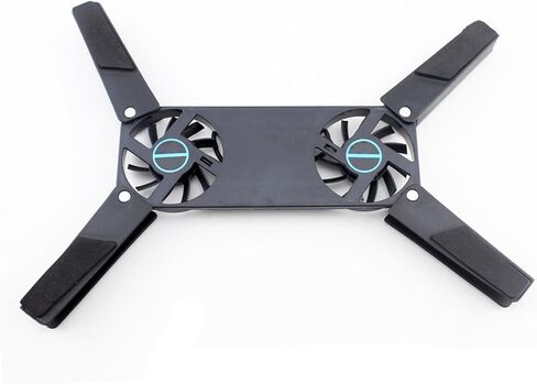 2PCS USB Laptop Cooling Pad with Dual Quiet Fans Ventilated Support Stand for Students Travelers Businessmen Compatible with Laptops and Game Consoles in Saudi Arabia