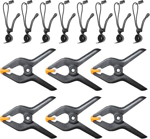 EMART Backdrop Stand with Wheels - 10x7.5ft(WxH) - Moveable Banner Holder, 4.5 inch Heavy Duty Backdrop Clamp Kit-6 Spring Clamps for Parties Decoration, Photography Sturdy Background Frame in Saudi Arabia