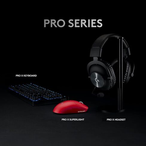 Logitech G PRO X Superlight Wireless Gaming Mouse, Ultra-Lightweight, Hero 25K Sensor, 25,600 DPI, 5 Programmable Buttons, Long Battery Life, Compatible with PC/Mac - Red (Renewed) in Saudi Arabia
